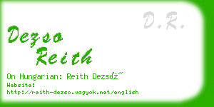 dezso reith business card